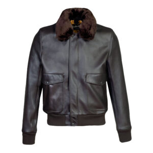 Cowhide Slim Fit Bomber Jacket
