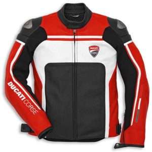 Ducati Corse Motorcycle Leather Racing Jacket