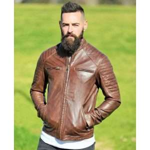 mens leather motorcycle jacket