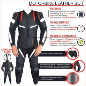 Motorcycle Leather Racing Suit